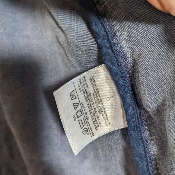 Old Navy Chambray blazer jacket size large - Picture 3 of 5